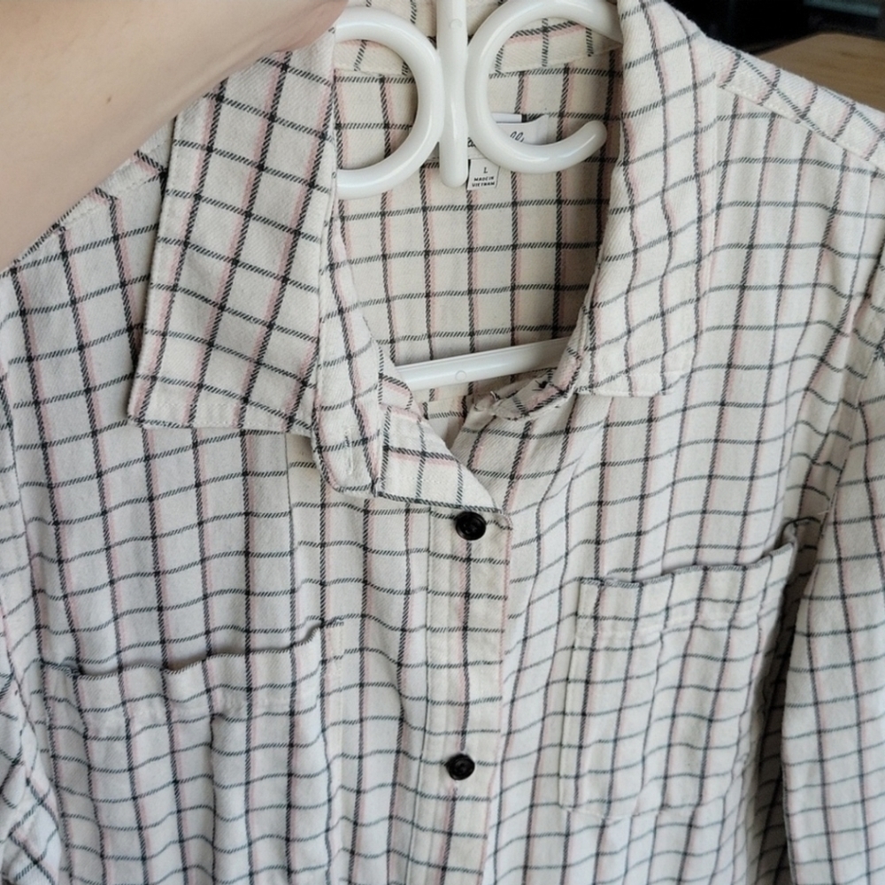 Madewell Classic Ex-Boyfriend Flannel Shirt L - Picture 8 of 11
